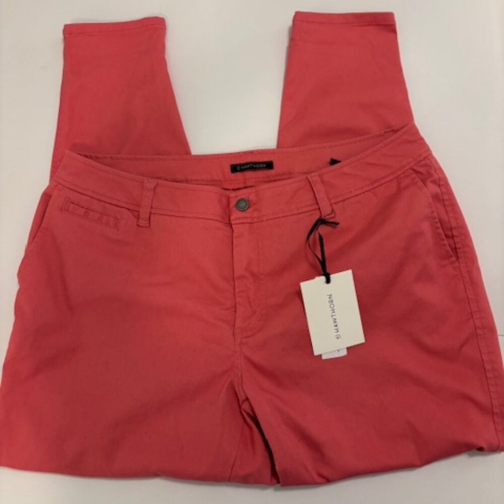 41 Hawthorne NWT Pink Straight Leg Ankle Mid Rise Pants 18W
